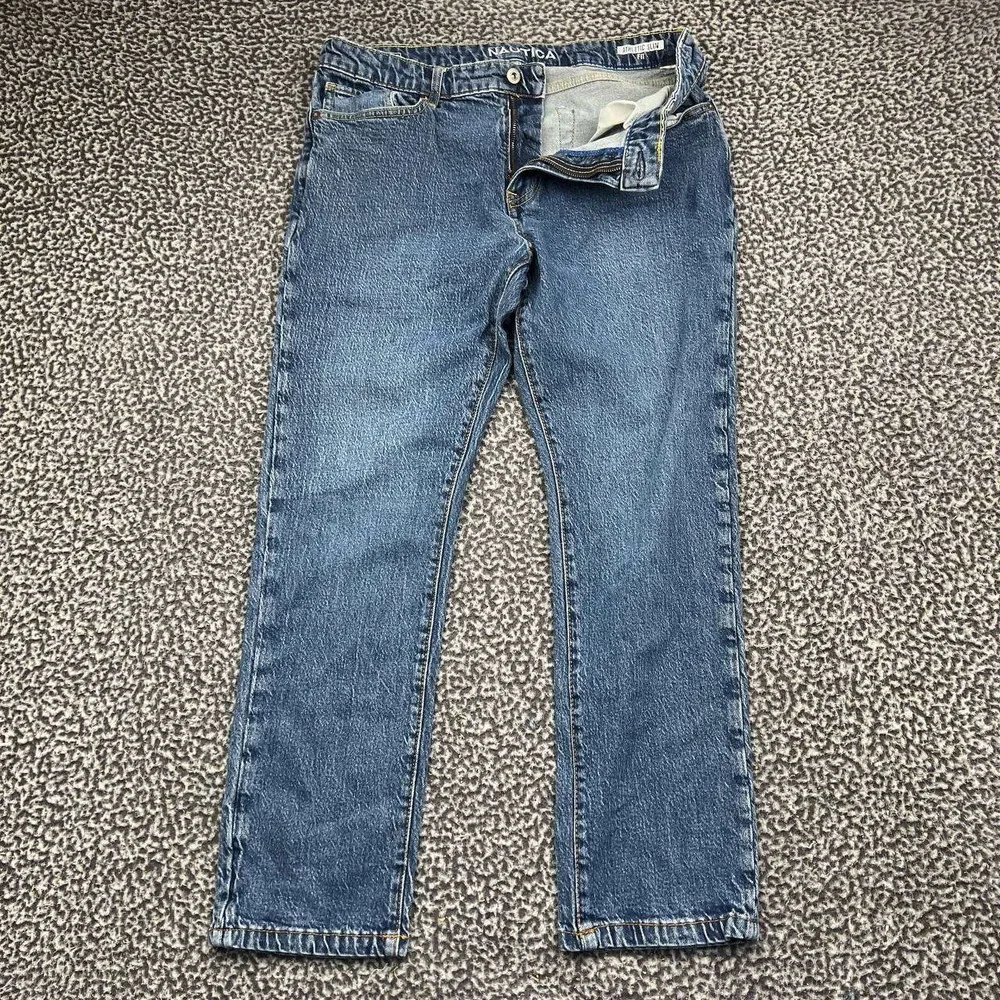 Nautica Athletic Slim Fit Jeans Men 36x30 Blue Denim Medium Wash 5 Pocket
